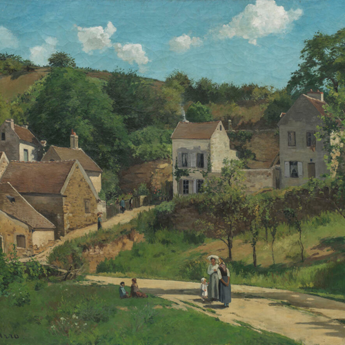 Camille Pissarro, The Hermitage at Pontoise (Les coteaux de l’Hermitage, Pontoise), ca. 1867