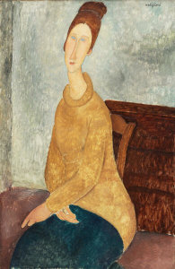 Amedeo Modigliani - Jeanne Hébuterne with Yellow Sweater (Le sweater jaune), 1918–19