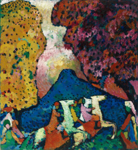 Vasily Kandinsky - Blue Mountain (Der blaue Berg), 1908–09