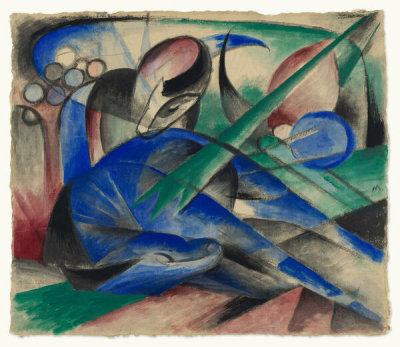 Franz Marc - Dreaming Horse (Träumendes Pferd), 1913