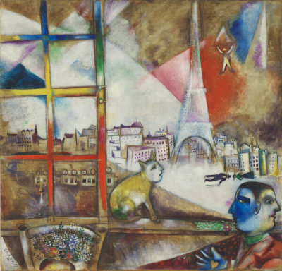 Marc Chagall - Paris through the Window (Paris par la fenêtre), 1913